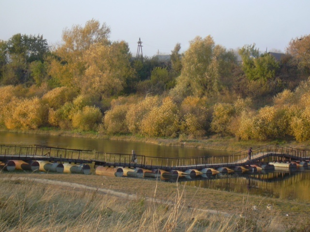 Ишим, понтонный мост. 5.10.2003