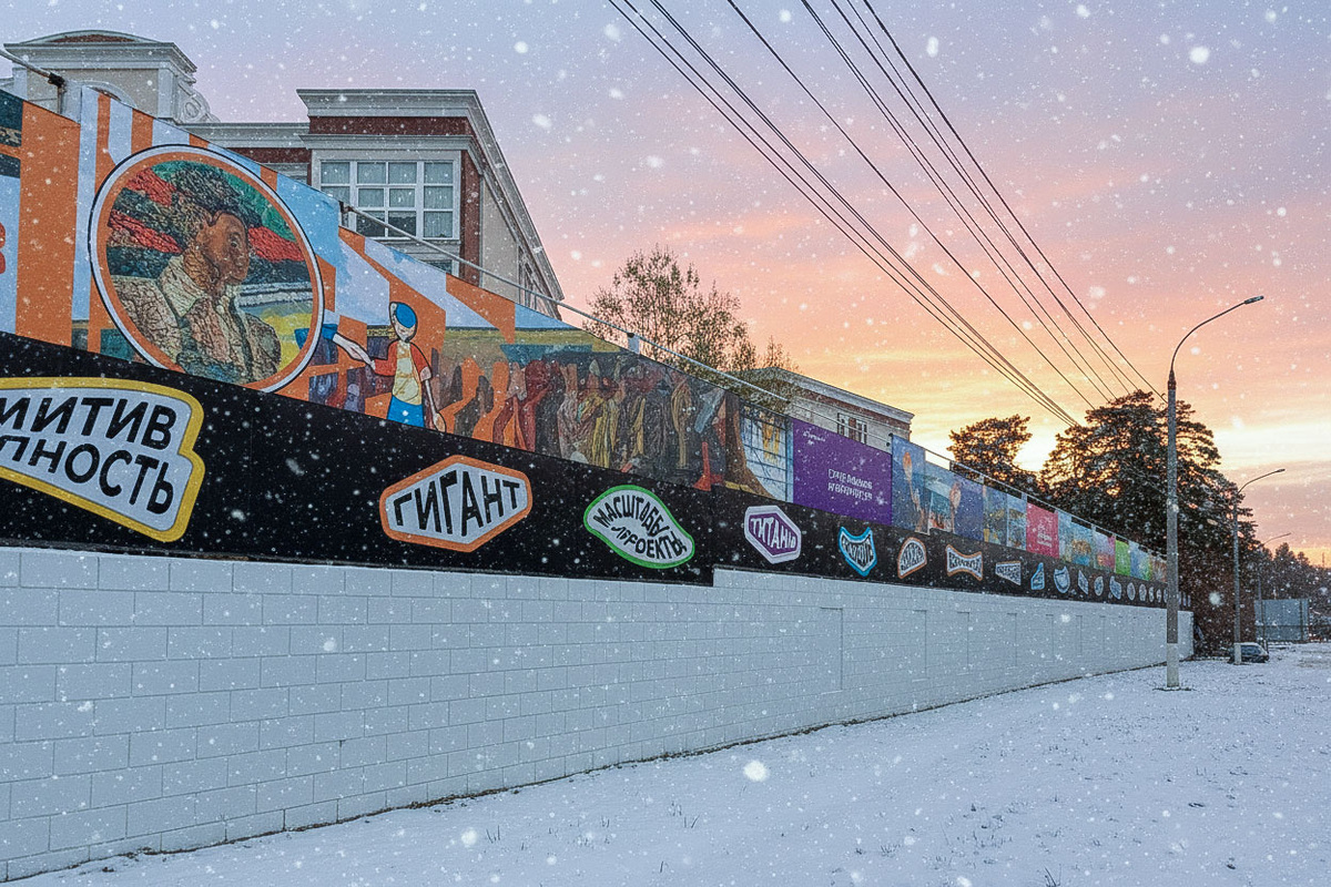 Стена в «Зелёной зоне» Тольятти, ЖК «Прилесье»