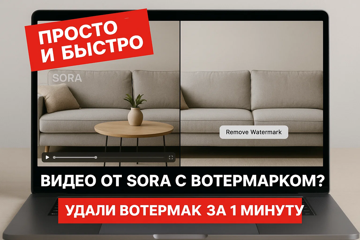Как убрать вотермарки с видео от Sora 2 и не только 🎥✨