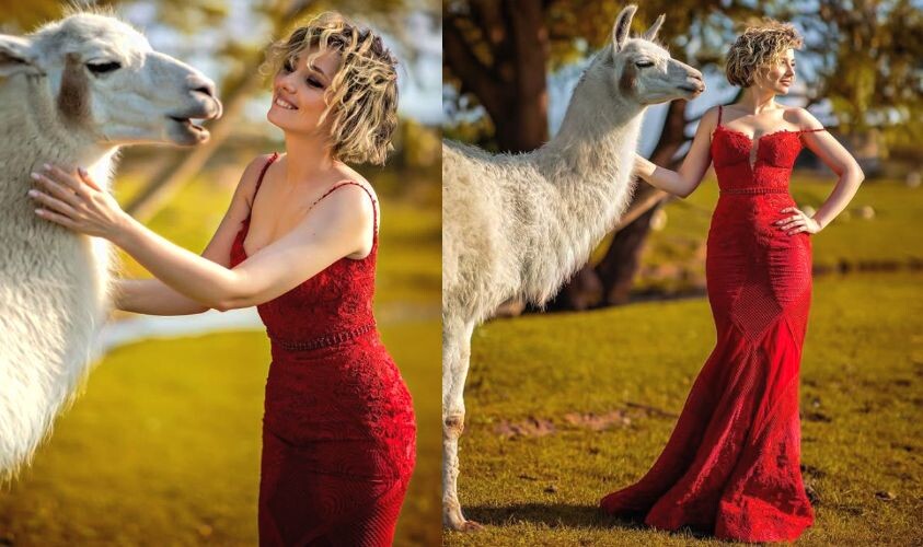 Актрисе нравится общаться с животными