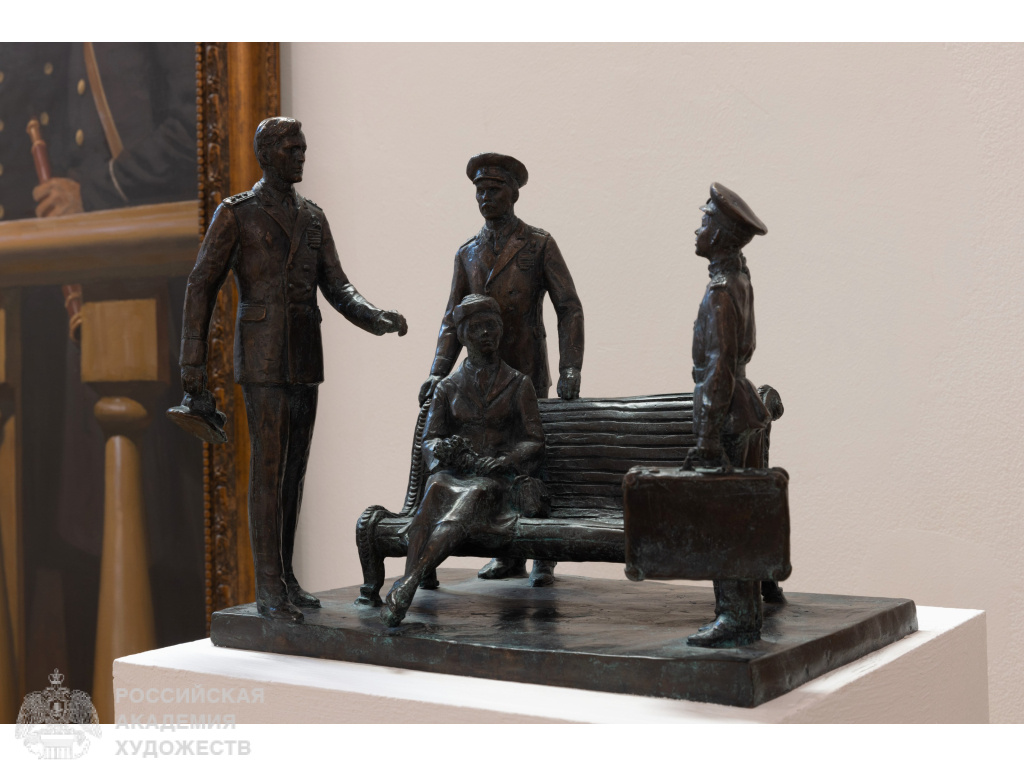 Фрагмент экспозиции «Защитникам Отчизны» в Музейно-выставочном комплексе Российской академии художеств (Москва, Пречистенка, 19). Фото: Виктор Берёзкин, пресс-служба РАХ. 2025