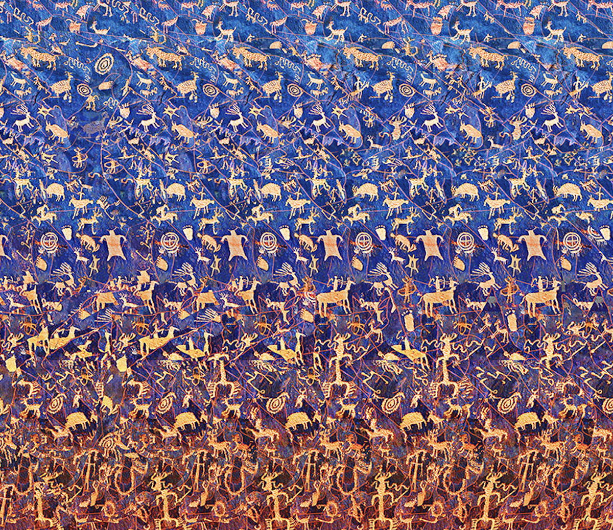 Стереокартинка со скрытым 3D-объектом внутри узора. Объёмная оптическая иллюзия, которая проявляется при расслабленном фокусе и взгляде “сквозь” изображение. Стереограмма для тренировки зрения и внимательности, эффект глубины, скрытая фигура, квиз со стереокартинками.