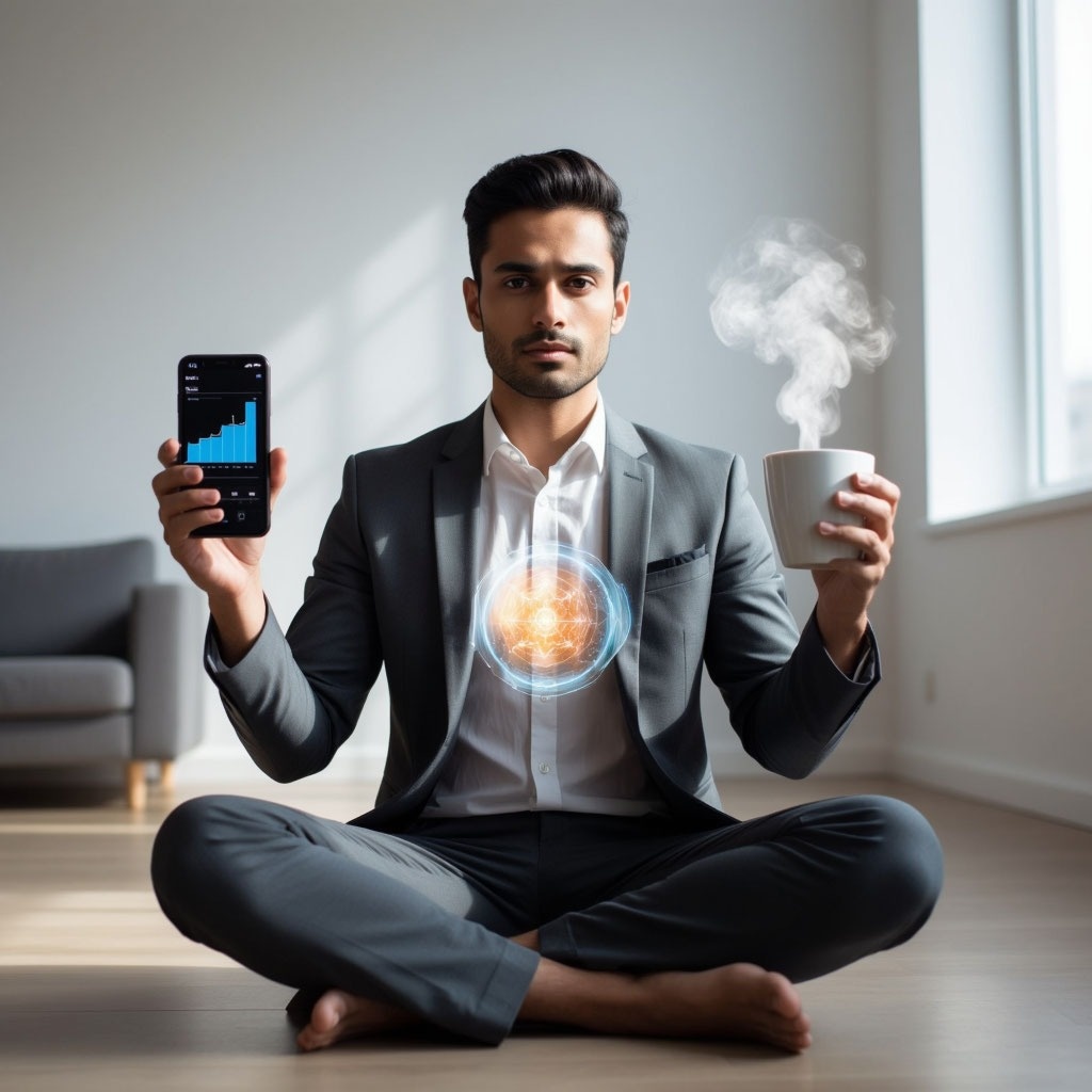 Ты можешь наслаждаться материей, будучи в медитативно ровном состоянии баланса. Но крайность часто таит в себе зерна страданий. Как в сторону "духовного", не имеющего связи с Реальным. Так и в сторону подчинения себя гонке за материальным.   