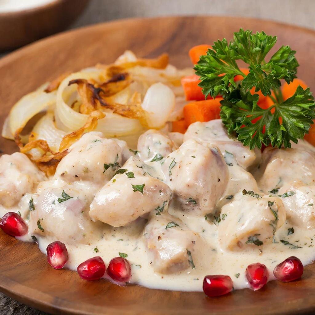 тушеные куриные желудочки в сметанном соусе