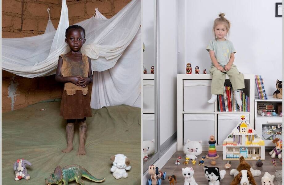 Проект, когда детей из разных стран фотографировали в их комнатах с их грушками
