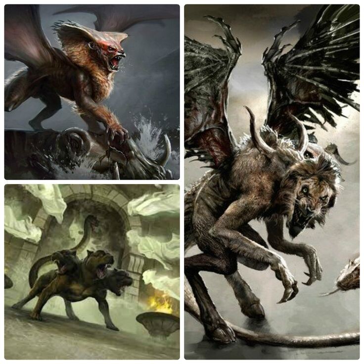 Символы 23-го лунного дня - цербер, химеры.