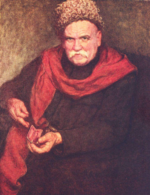 Портрет В. Гиляровского, которого называли также "московский запорожец"