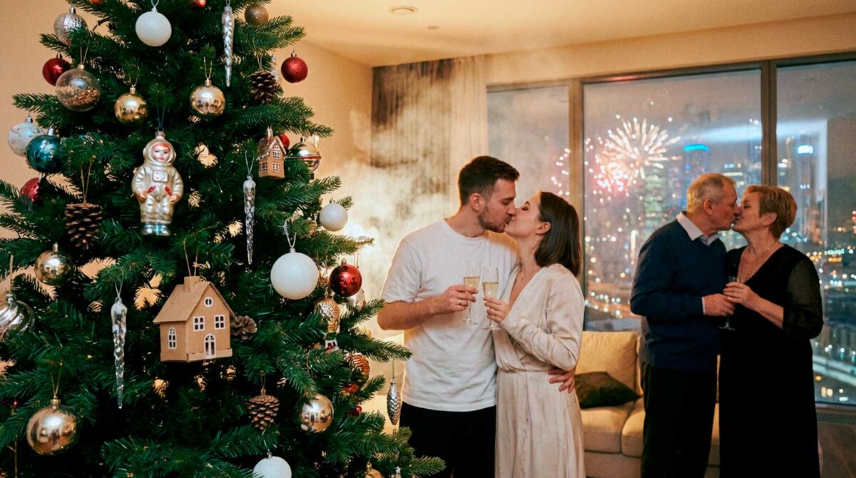 С Новым годом! - прокричали они хором