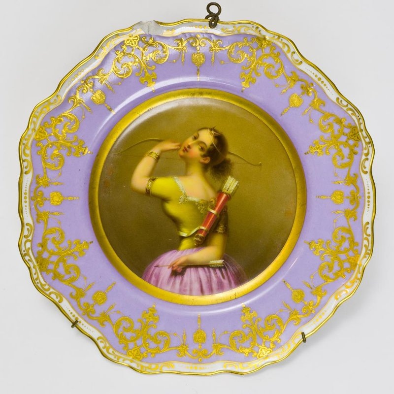 🔳 Тарелка с портретом балерины Марии Тальони. Фарфор имп. завода Николая I. Работа худ. Елашевского 1844.🔳 Тарелка с портретом балерины Марии Тальони. Фарфор имп. завода Николая I. Работа худ. Елашевского 1844.