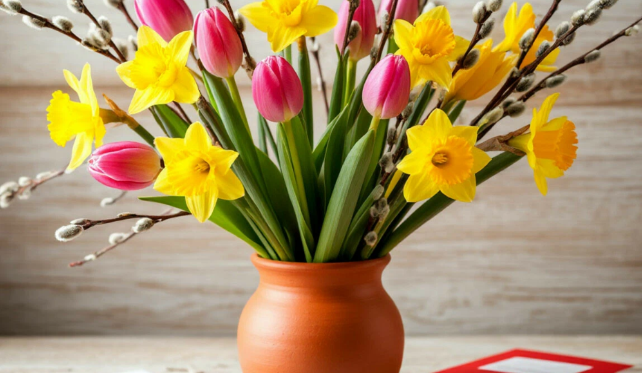 🌸 Выгонка цветов к празднику: от луковицы до букета за 4 шага. Как я получаю тюльпаны к 8 Марта, а веточки ивы — к Пасхе