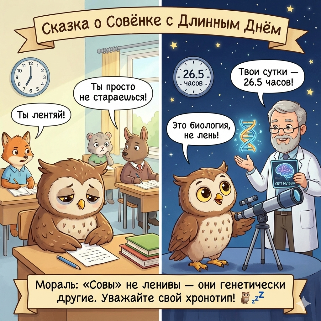 Сказка о Совёнке с Длинным Днём