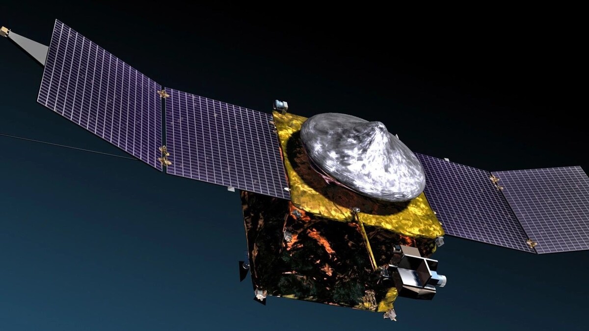 MAVEN был запущен с Земли в 2013 году и прибыл на орбиту Марса 21 сентября 2014 года. Фото: National Aeronautics and Space Administration (NASA). Источник: Общественное достояние/Public Domain