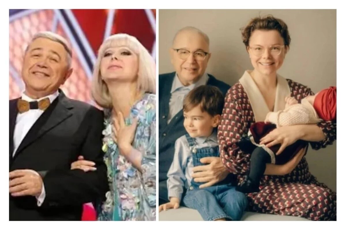    Евгений Петросян с певицей Натали, женой Татьяной Брухуновой и детьми.