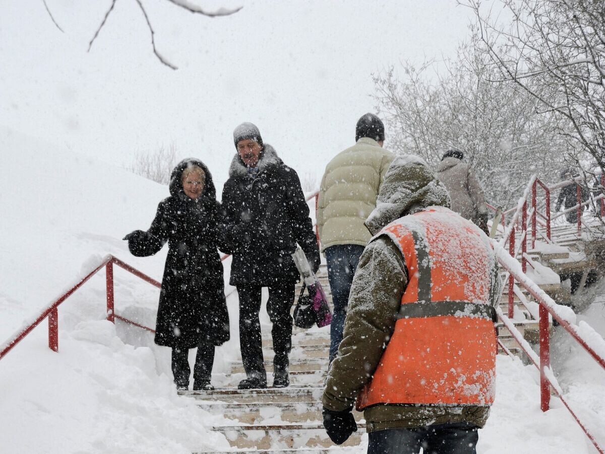    Обильный снегопад в Мурманске | © РИА Новости / Сергей Ещенко