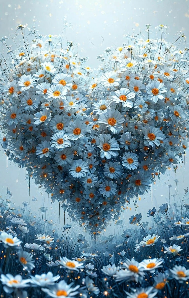 Надеюсь сердечко из ромашек согреет вам душу. 