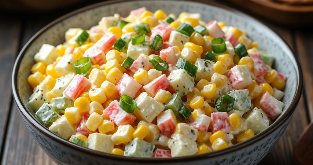Салат с крабовыми палочками, плавленым сырком и кукурузой: быстрый рецепт для любого случая. Домашние рецепты.