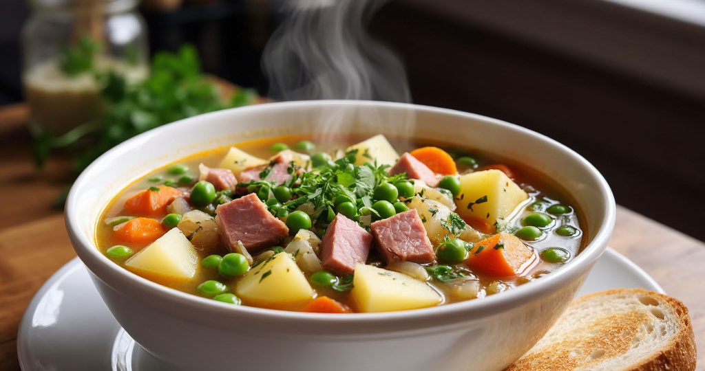 🍽️ Испанский овощной суп с ветчиной: быстро, вкусно и просто! 🍽️ Домашние рецепты.