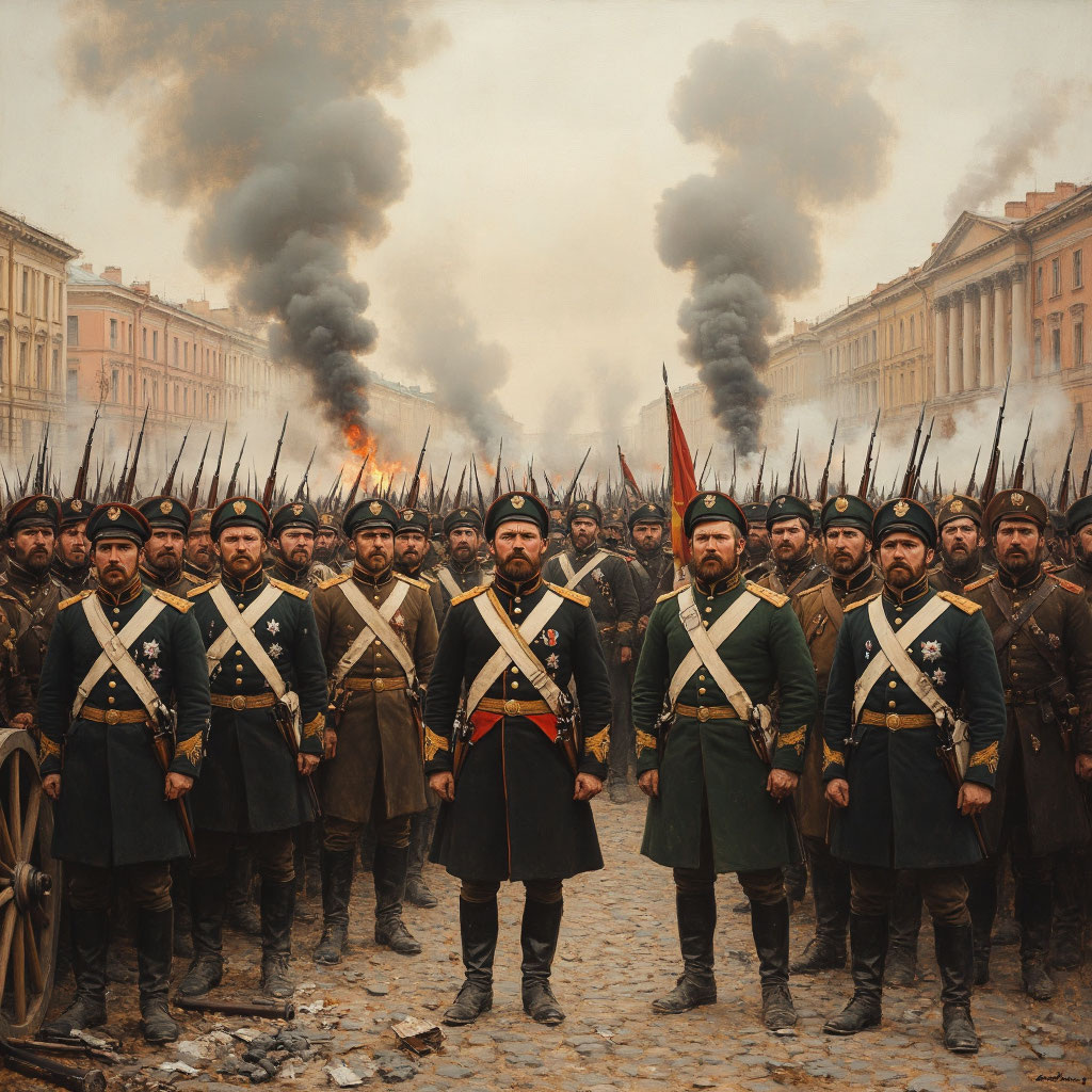 Восстание декабристов 14 декабря 1825 года на Сенатской площади в Санкт-Петербурге. 