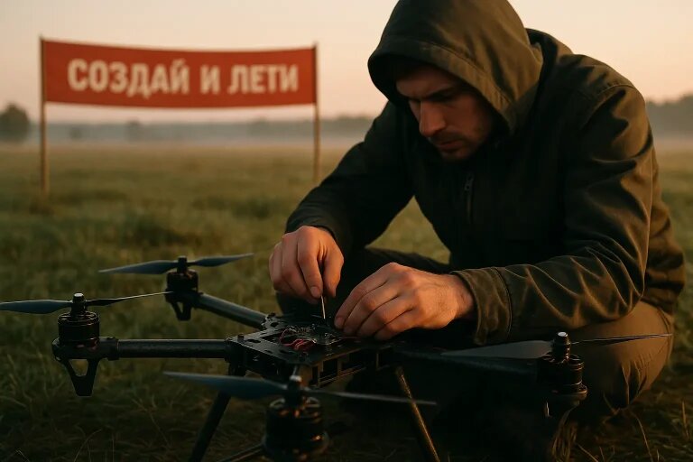    Как собрать дрон шаг за шагом: от арма до полёта "Обученик"