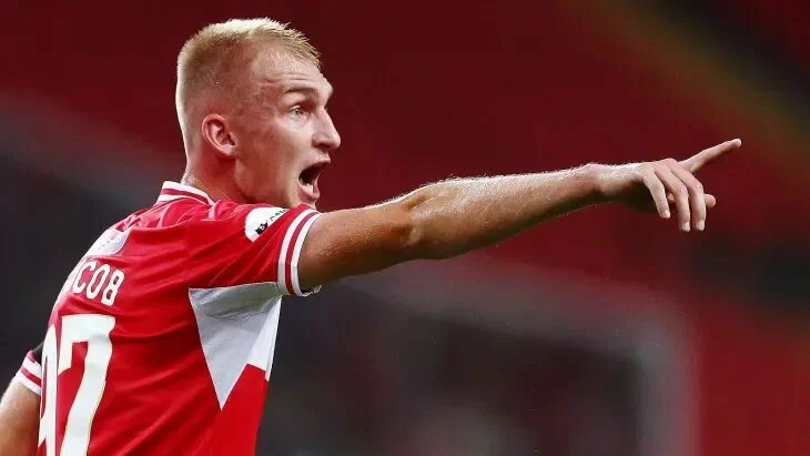 Правый защитник московского "Спартака" Даниил Денисов. Фото из интернета.