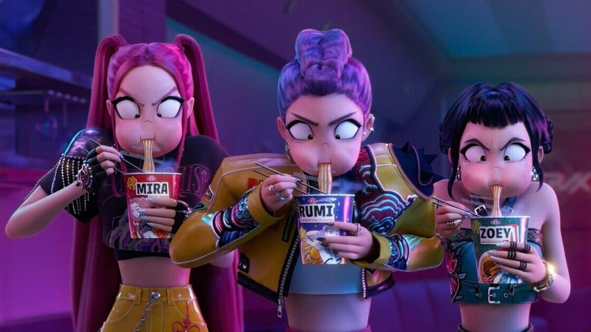    Кадр из мультфильма "Кей-поп-охотницы на демонов"