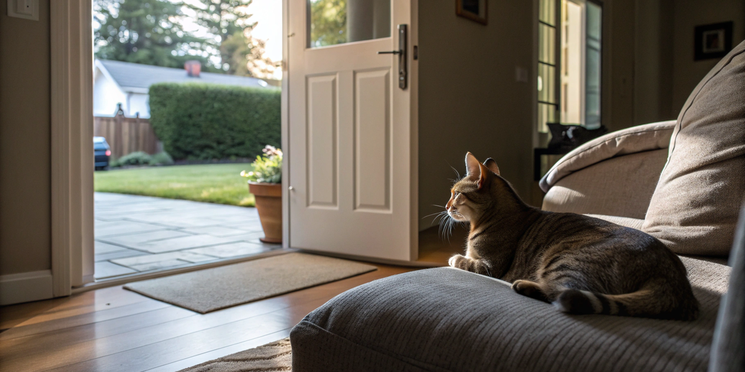 Кошка спит лицом к двери: что она на самом деле контролирует