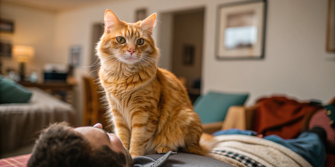 Кошка садится вам на грудь: 5 причин, и только одна из них — любовь