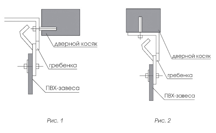 штора из пвз на гребенке (крепление)