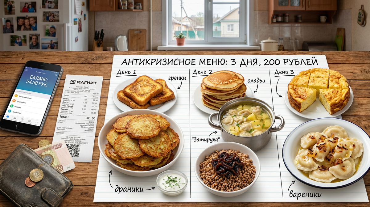 Показываю, как я выкрутилась и кормила семью "на убой" (меню антикризисное)
