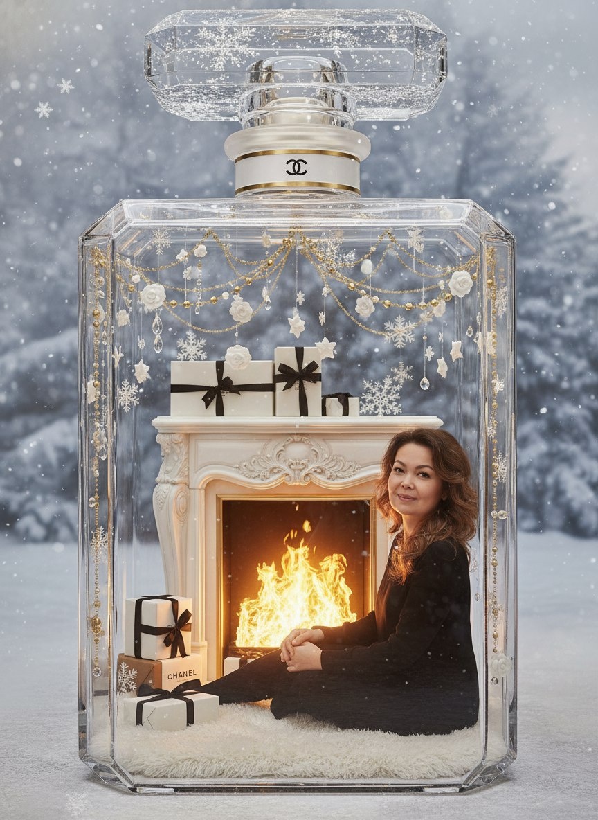 НейроНяшка WBelle ПРОМТ №1 Нежная фотосессия в флаконе Chanel N°5 (Nano Banana Pro)