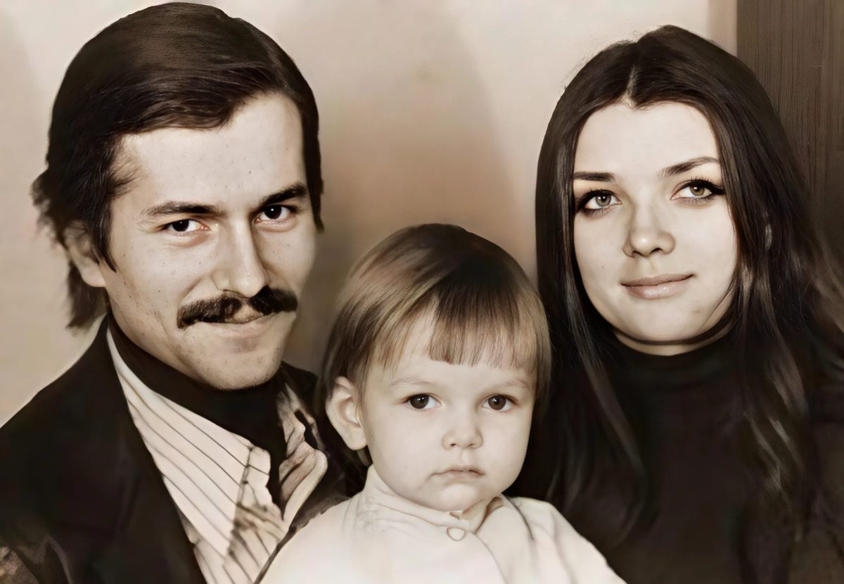 Ливанов с дочерью Ольгой и женой Татьяной