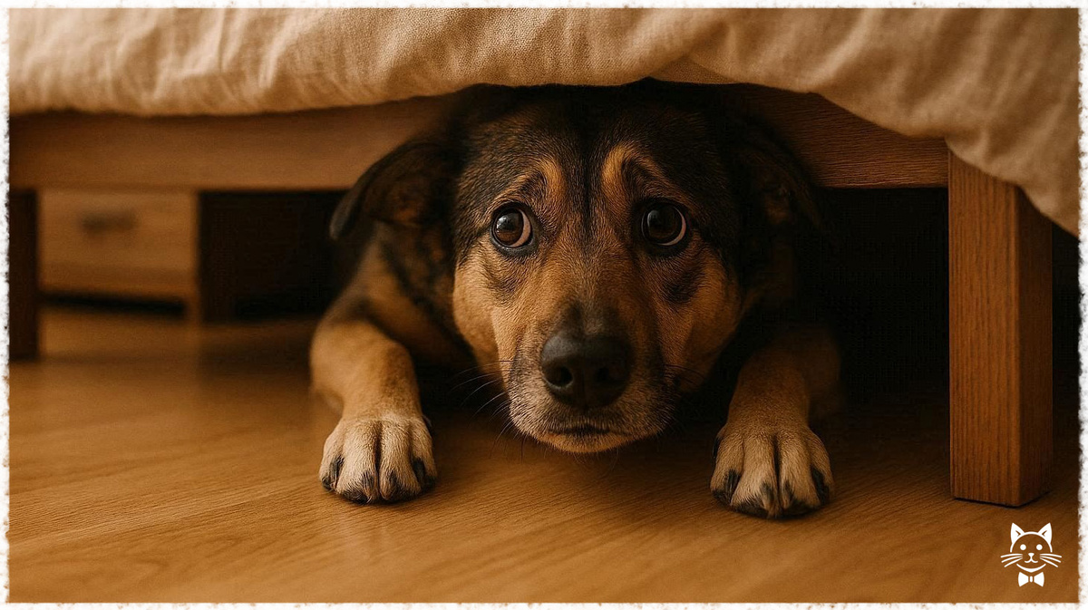 Собака боится грозы