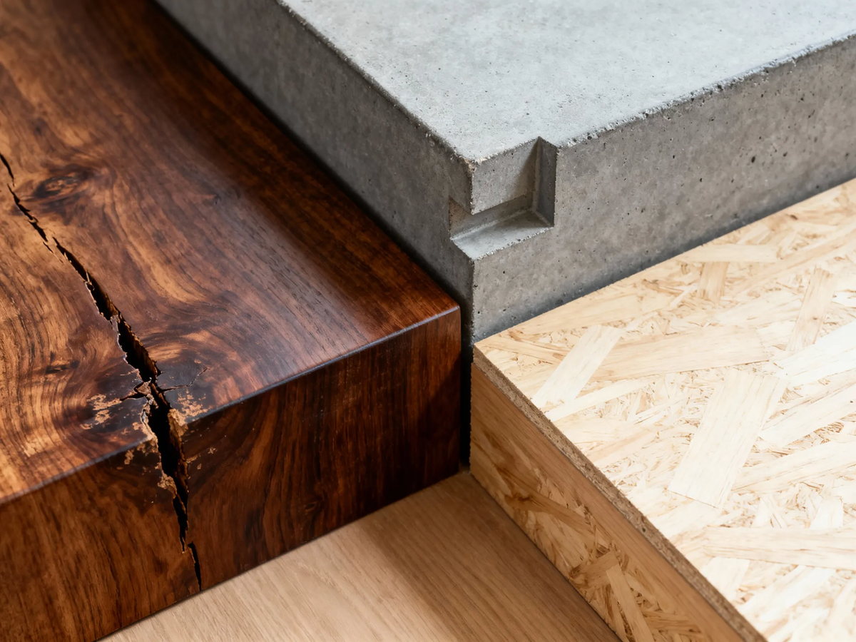 Три шага материальной истории. От живого дуба к рукотворному бетону и обратно — к дереву, которое научили не стареть.