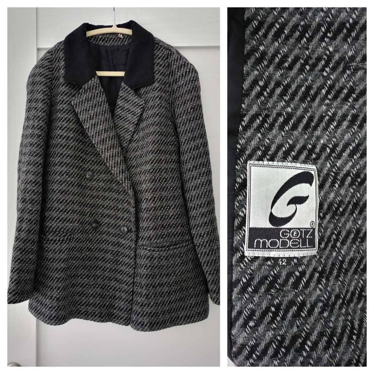 Состав 70% шерсть и 30% полиамид. Размер 46-48