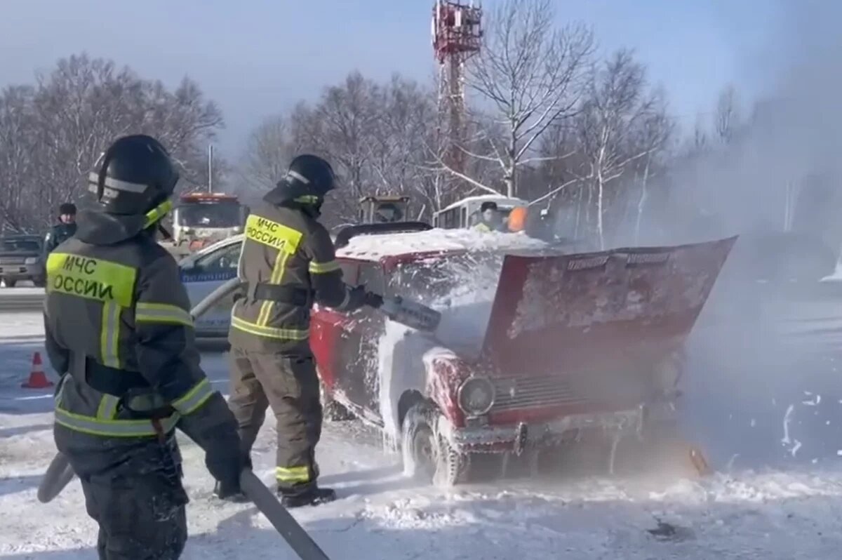    Межведомственные учения по ликвидации ДТП прошли на Сахалине