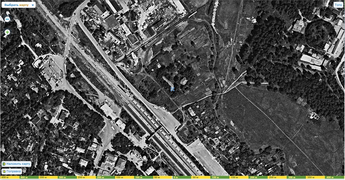 Ещё до всяких М-4 и прочих реконструкций - живы переезд и автобусный разворот, на этом месте сейчас нависает эстакада трассы "Дон", а под ней - разворот для троллейбусов