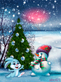 Зверюшки в лесу тоже ждут Новый год!!! (Гиф из интернета).