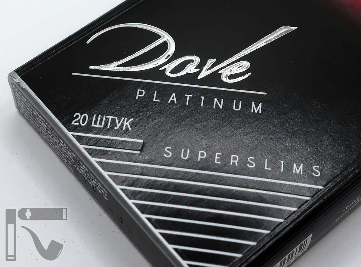 Сигареты Dove Platinum Super Slims. Фото: © канал "Уголок Курильщика"