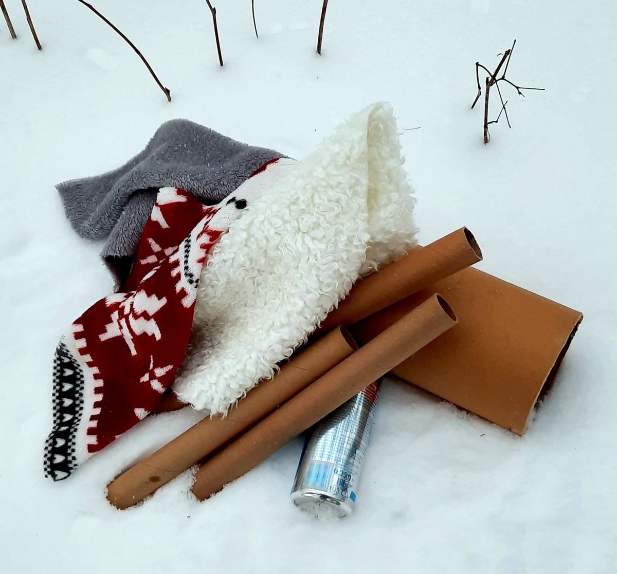 Фото автора. Ахалай-махалай: мусор, превращайся в рождественского лося!)