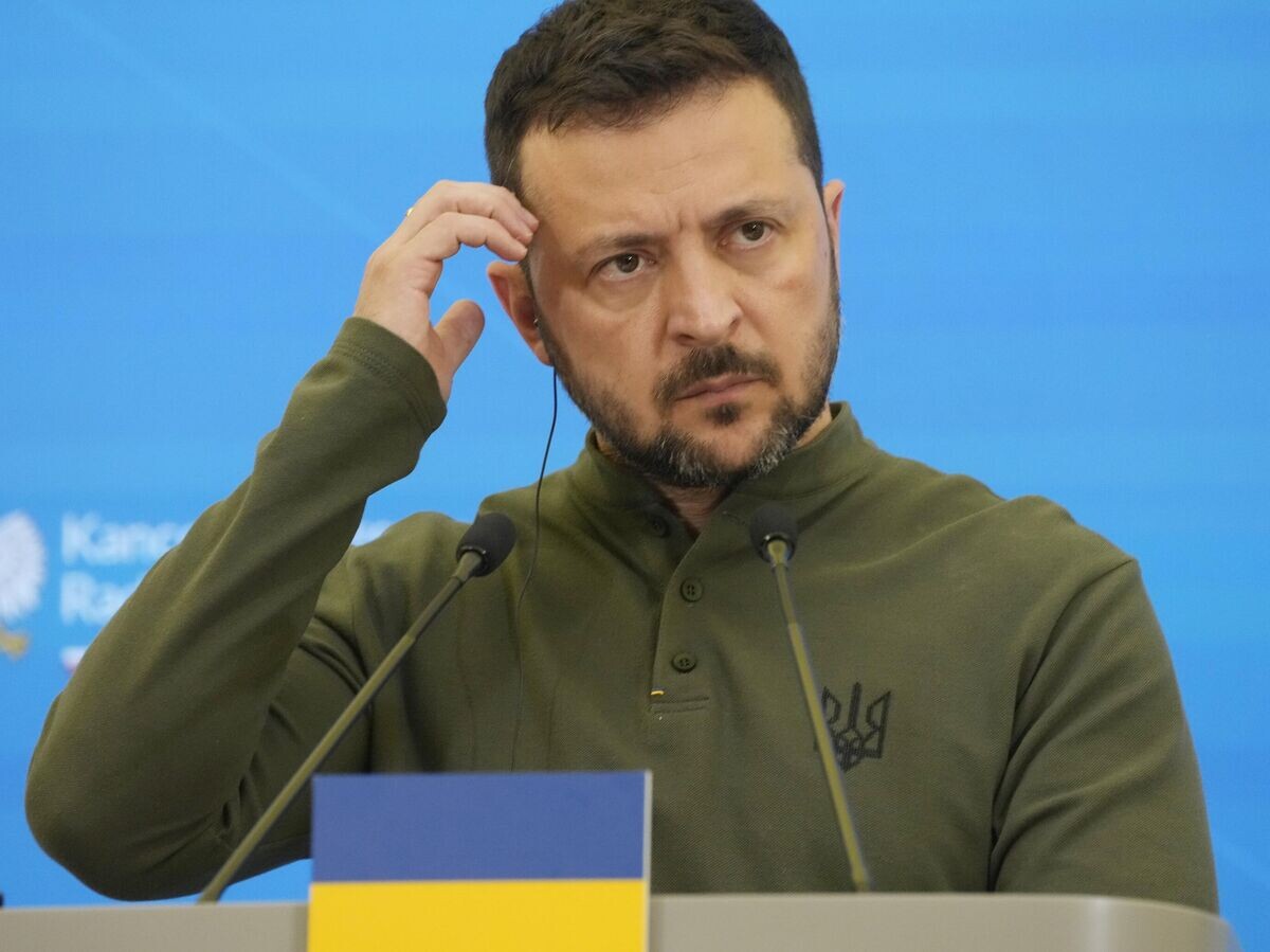    Владимир Зеленский во время пресс-конференции в Варшаве | © AP Photo / Czarek Sokolowski