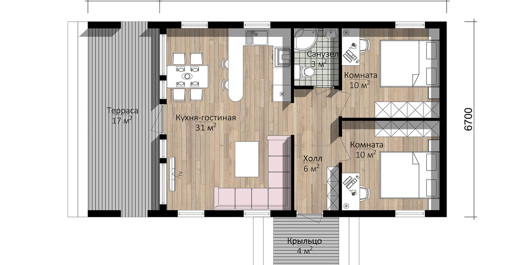 Топ-5 популярных планировок модульных домов