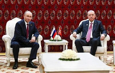     С Президентом Турции Реджепом Тайипом Эрдоганом. Источник: kremlin.ru Автор фото: Кристина Кормилицына, МИА «Россия сегодня»