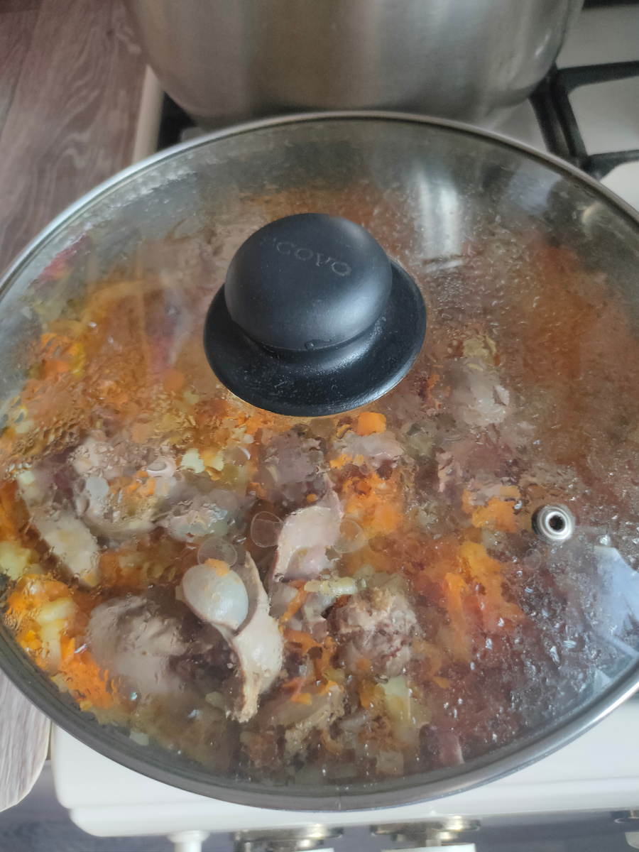 Печень жарится