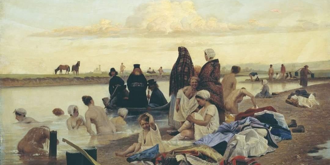 Картина Репина "Приплыли".