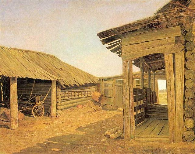 Шишкин Деревенский-двор 1860.