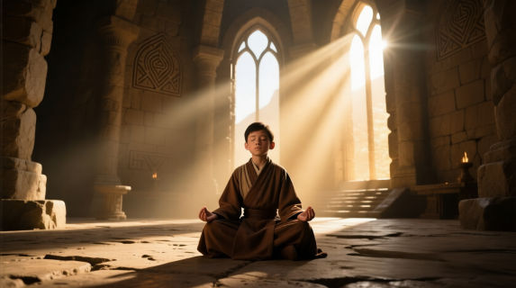 Падаван медитирует