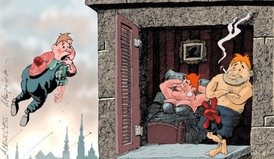 «Мужчина в самом расцвете сил» глазами художников: подборка карикатур про Карлсона