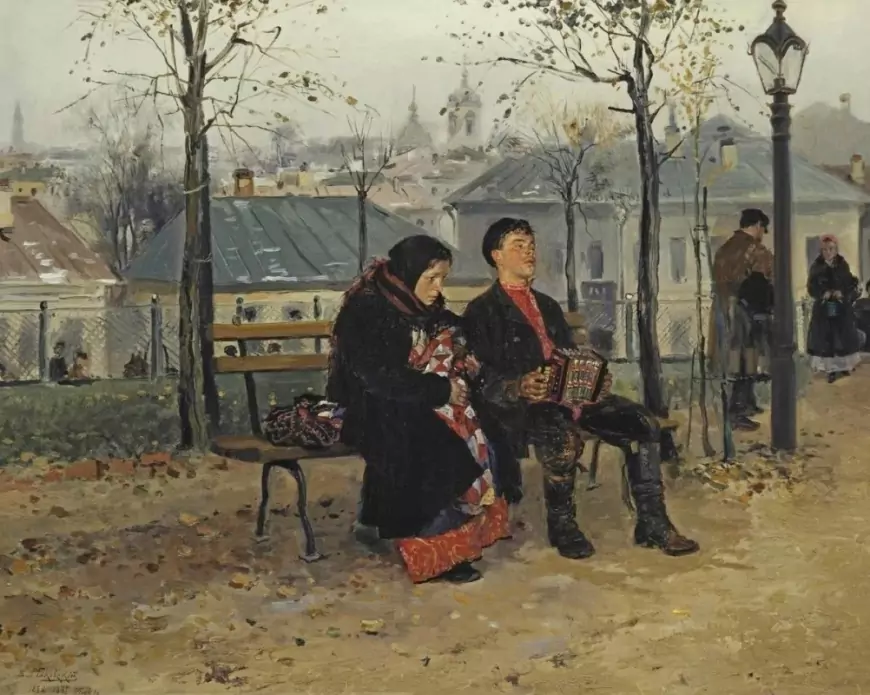 «На бульваре», Владимир Егорович Маковский. 1887г.