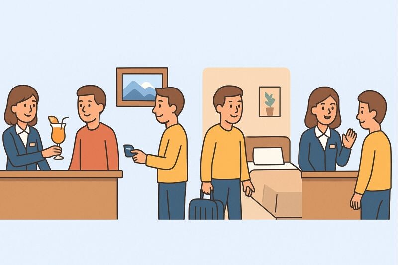 Цикл гостя в отеле.