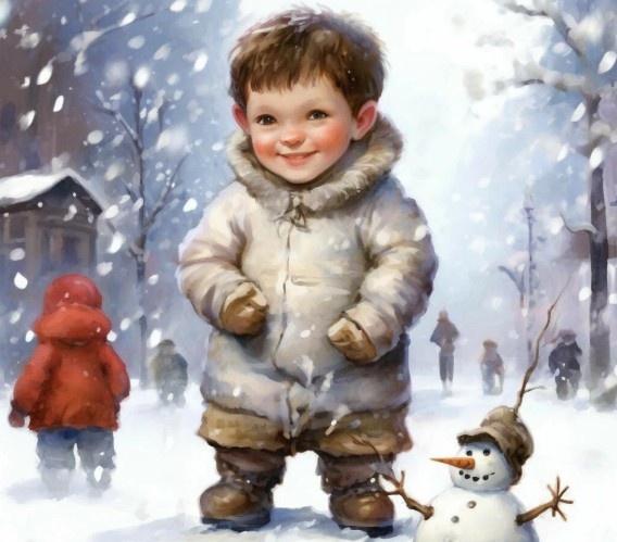 Шедеврум. Тема снеговиков.